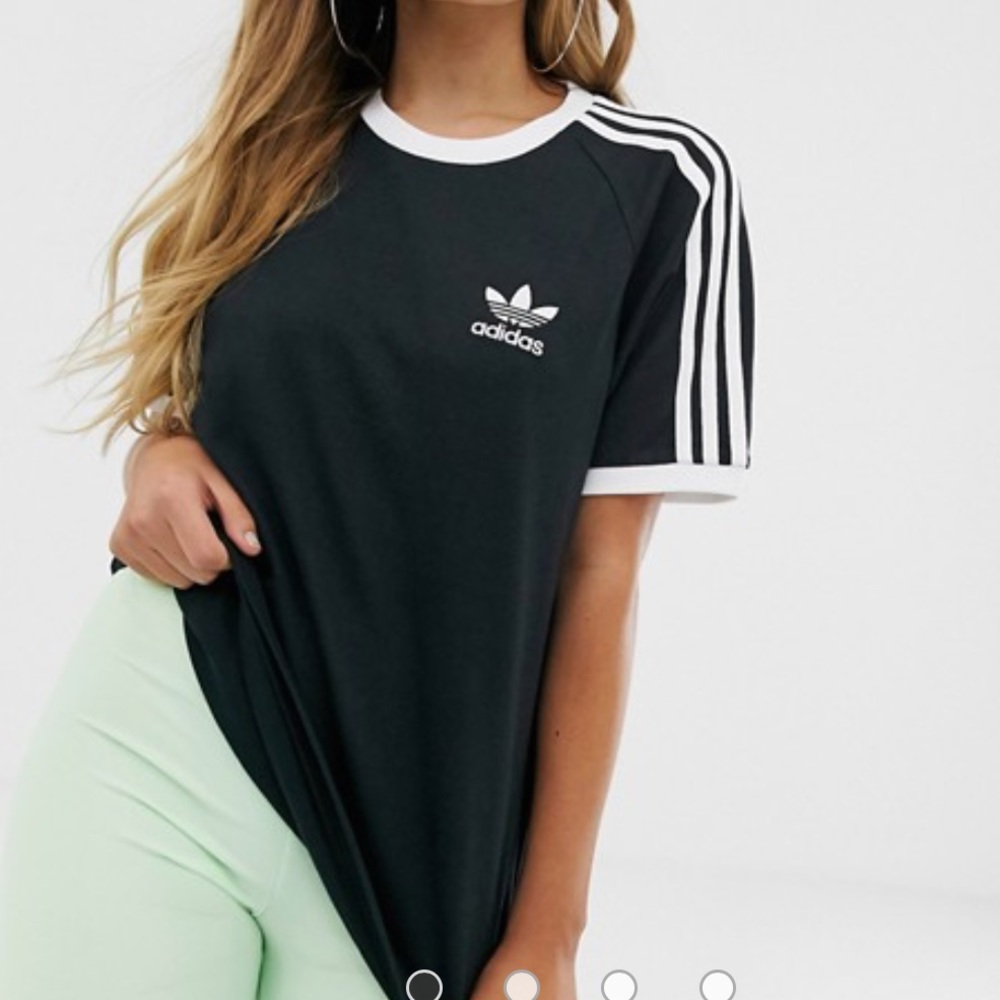 adidas three stripe t shirt